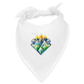 Vektor Berge 01 - Bandana - Weiß - Vorne