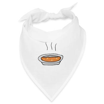 Suppe Essen - Bandana - Weiß - Vorne