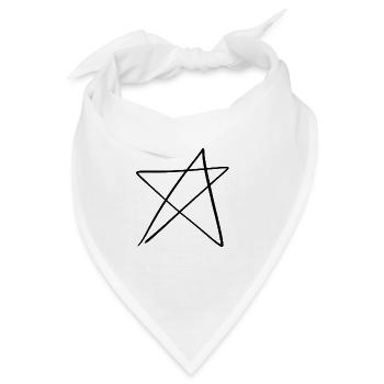 Stern Form - Bandana - Weiß - Vorne