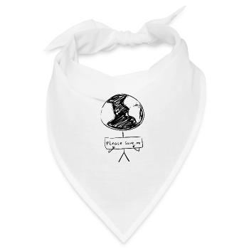 Klimawandel Klimaschutz - Bandana - Weiß - Vorne