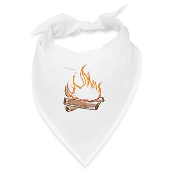 Lagerfeuer feuer - Bandana - Weiß - Vorne