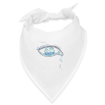 träne wasser - Bandana - Weiß - Vorne