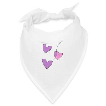 herz herzen - Bandana - Weiß - Vorne