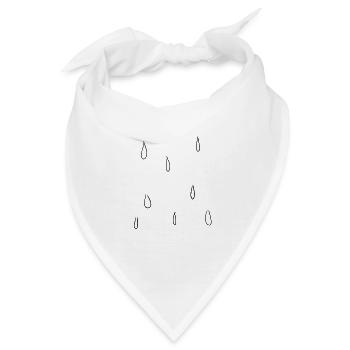 regen wasser muster wetter tropfen träne tränen - Bandana - Weiß - Vorne
