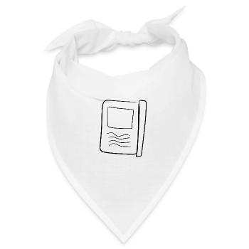 buch symbol tagebuch text linien formen - Bandana - Weiß - Vorne