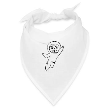 anonym anonymous hacker maske hacken programmierer - Bandana - Weiß - Vorne