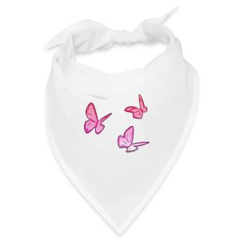 rosa schmetterlinge schmetterling rosa muster - Bandana - Weiß - Vorne