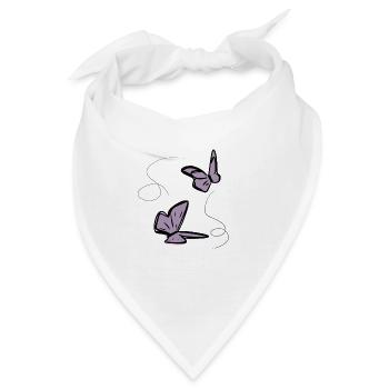 zwei Schmetterlinge schmetterling faden - Bandana - Weiß - Vorne