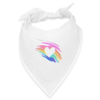 farben symbol herz liebe effekt - Bandana - Weiß - Vorne