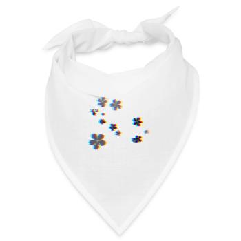 blumen 3d effekt blume symbol - Bandana - Weiß - Vorne