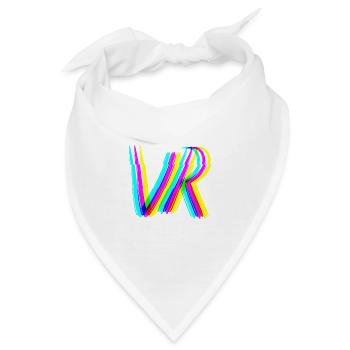 vr 3d effekt virtuelle realität gaming zocken - Bandana - Weiß - Vorne