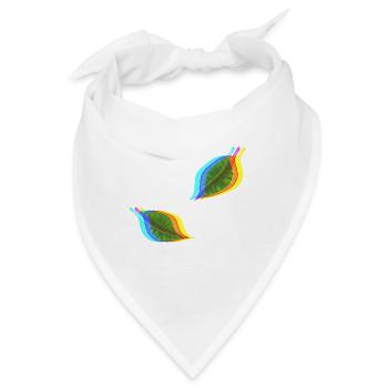 blätter blatt effekt 3d - Bandana - Weiß - Vorne