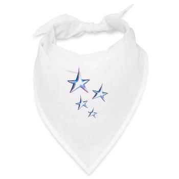 vier sterne stern symbol glitzer lila - Bandana - Weiß - Vorne