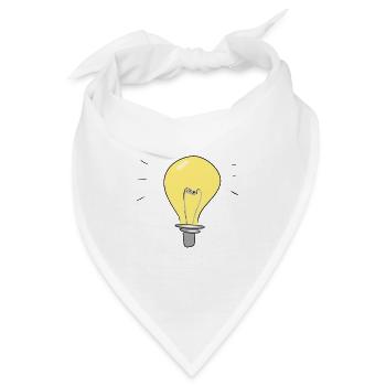 glühbirne licht symbol leuchten - Bandana - Weiß - Vorne