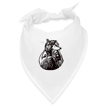 Vintage Ente - knuddeliger Erpel knuffiger Vogel - Bandana - Weiß - Vorne