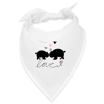 Liebe Tiere Pandas Panda Symbol - Bandana - Weiß - Vorne