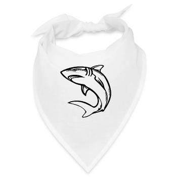 Eleganter Hochseehai - Bandana - Weiß - Vorne