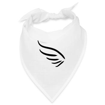 Flügel Symbol fliegen dunkel - Bandana - Weiß - Vorne