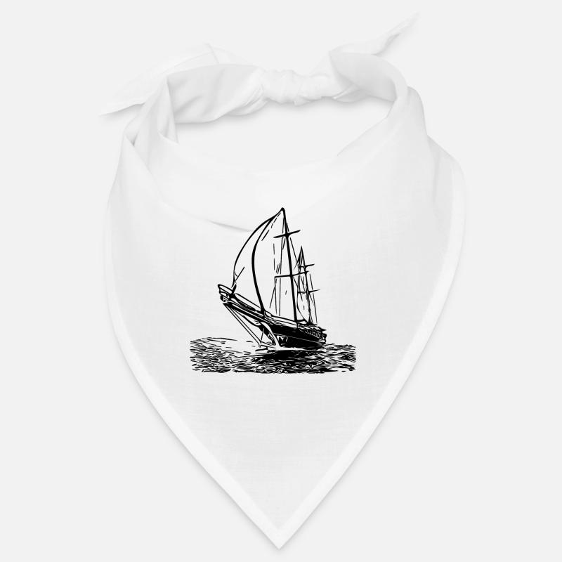 Sleek sailing ship with sails Bandana