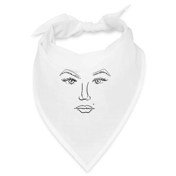 Kunst Gesicht Mensch Symbol vorlage - Bandana - Weiß - Vorne
