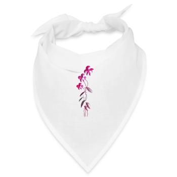 pinke blumen symbol glitzer pflanzen - Bandana - Weiß - Vorne