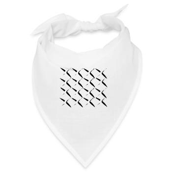 netz kreuz muster - Bandana - Weiß - Vorne