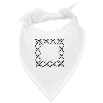 graues viereck kreuze - Bandana - Weiß - Vorne