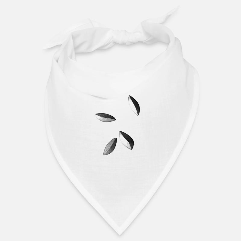 graue symbole muster blätter Bandana