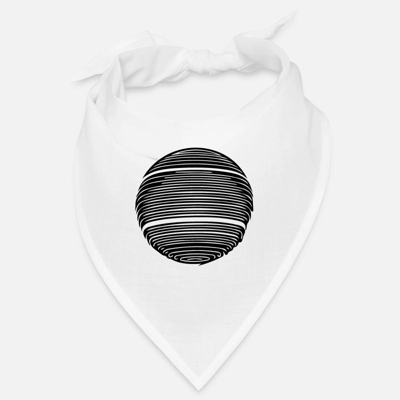 Sphère de planète géométrique avec rayures Bandana