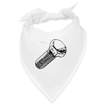 Werkstattschrauber Papa Schraube - Bandana - Weiß - Vorne