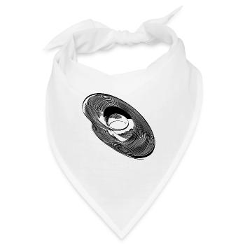 Geometrische Kreis Ellipsen Parabeln Linien - Bandana - Weiß - Vorne