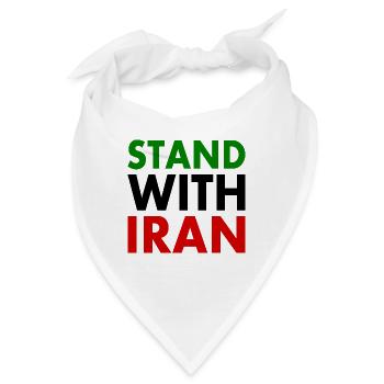 Stand with iran - Bandana - Weiß - Vorne
