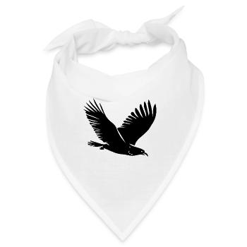 Vogel im Flug - Bandana - Weiß - Vorne
