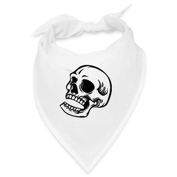 Totenkopf Halloween Schädel - Bandana - Weiß - Vorne