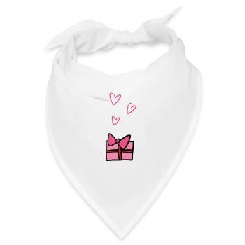 geschenk symbol schenken herzen weihnachten - Bandana - Weiß - Vorne