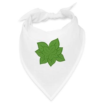 blätter grün natur - Bandana - Weiß - Vorne