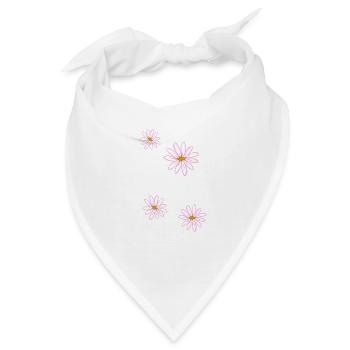 rosa blumen muster blüten symbol - Bandana - Weiß - Vorne