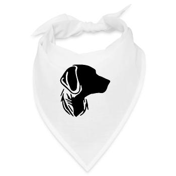 Hundeportrait für stolze Hundebesitzer - Bandana - Weiß - Vorne