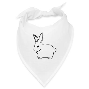 Hase Tier symbol Säugetier - Bandana - Weiß - Vorne