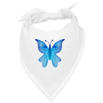schmetterling blau symbol insekt tier flügel - Bandana - Weiß - Vorne