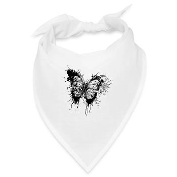 Tattoo Tinte Splash Schmetterling - Bandana - Weiß - Vorne