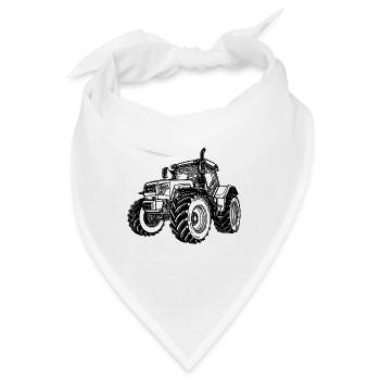 Großer Acker Traktor Landwirt Traum Auto - Bandana - Weiß - Vorne