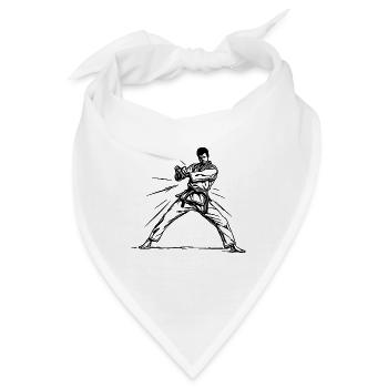 Karate Turnier Sparring Meisterschaft Partner - Bandana - Weiß - Vorne