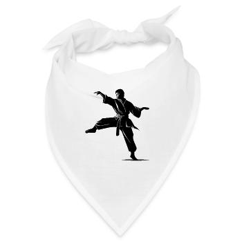 Karate Kampfsport Karatekämpfer Wettkampf - Bandana - Weiß - Vorne