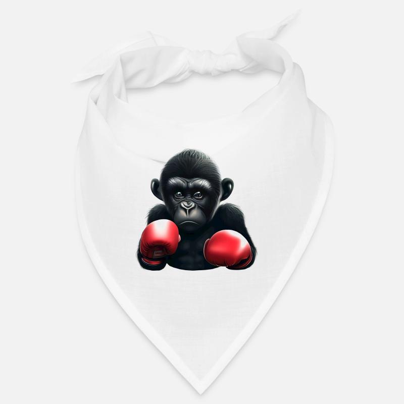 Boxer Affe - Bandana - Weiß