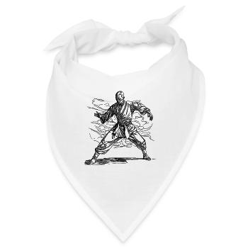 Karate Meister Dojo Tattoo Style - Bandana - Weiß - Vorne