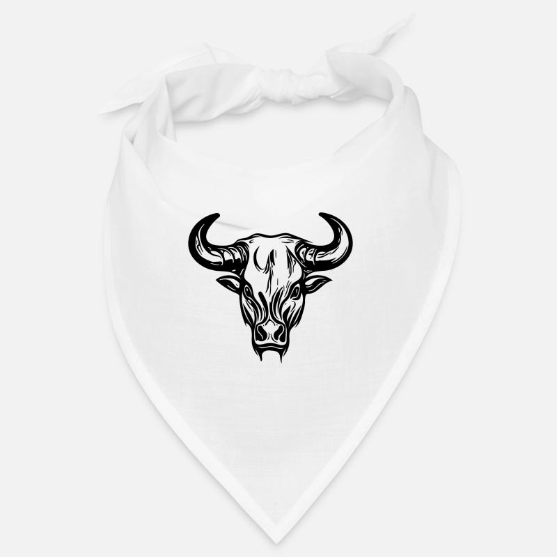 Taureau sauvage avec d’énormes cornes Bandana