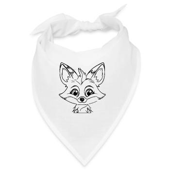 Schlauer Putziger Kinder Fuchs - Bandana - Weiß - Vorne