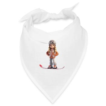 Snowboard Girl - Bandana - Weiß - Vorne