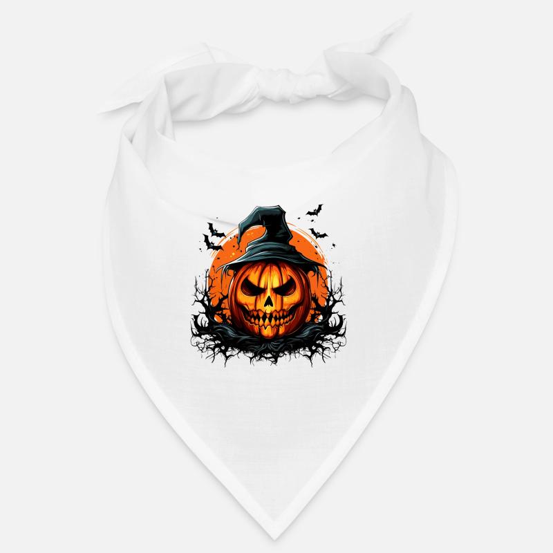 Halloween Magic Spooky Pumpkin with Bat Bandana